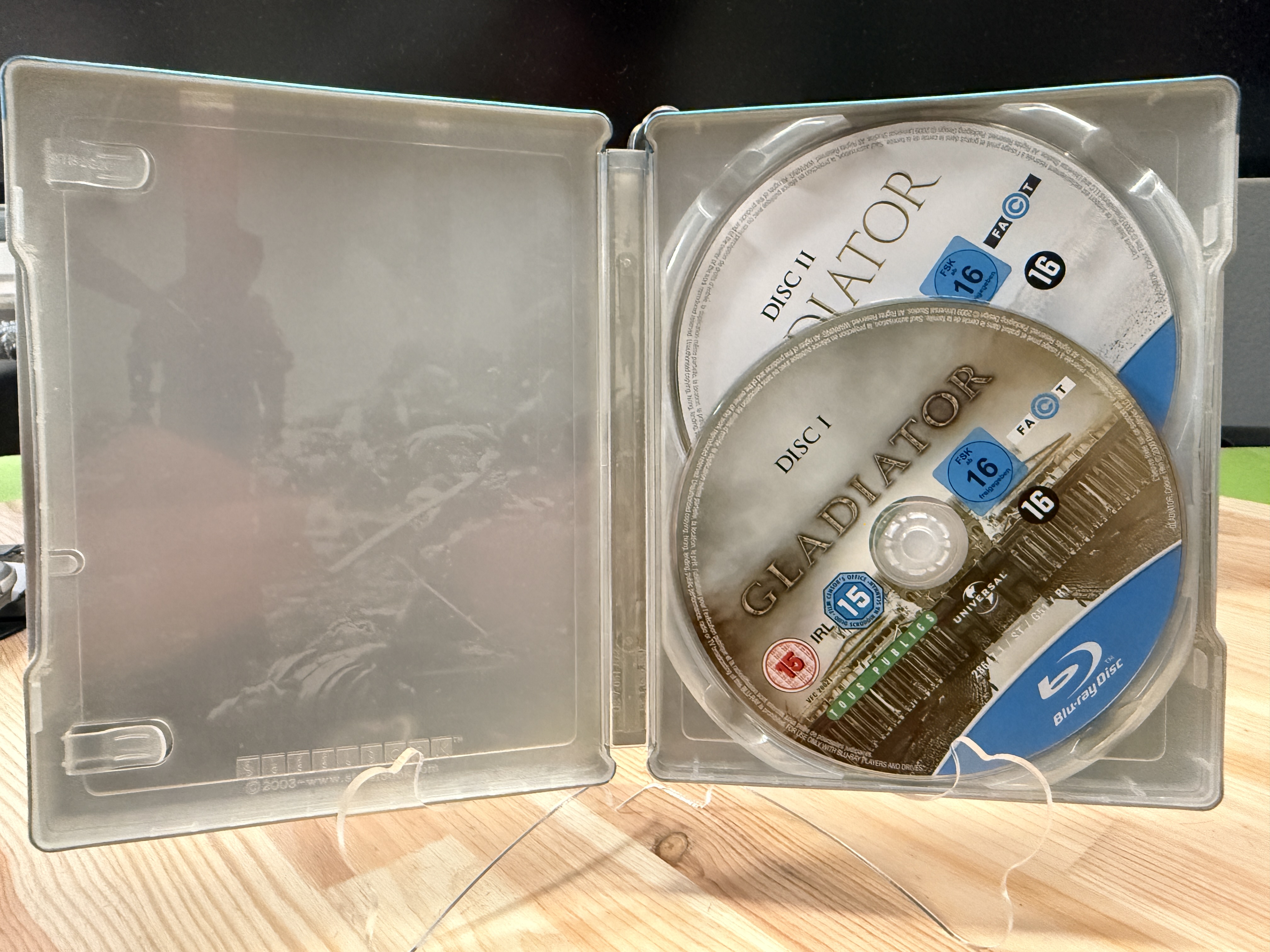 Gladiator (Blu-ray, 2-Disc, 2009) Steelbook German Import NEW